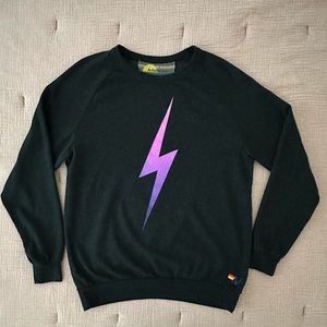 Aviator Nation | Bolt Fade Crew Sweatshirt | Charcoal